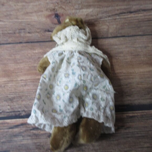 Granny Nana 18" Plush Rabbit with Dress Flowered Hat Scarf Glasses - Picture 5 of 8